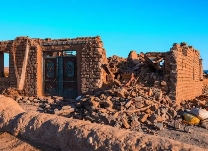 Herat^ Afghanistan - Oct 9^ 2023: Sad photo of Herat Earthquake^ Damaged buildings after earthquake