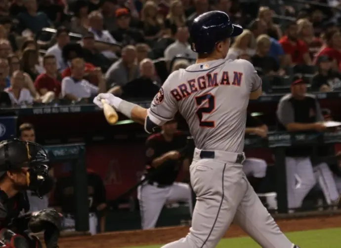 Alex Bregman infielder for the Houston Astros at Chase Field in Phoenix^Arizona USA May 4^2018.