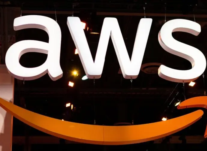Large AWS sign. Amazon Web Services (AWS) is a subsidiary of Amazon that provides on-demand cloud computing platforms for its customers - Las Vegas^ Nevada^ USA - December 3^ 2019