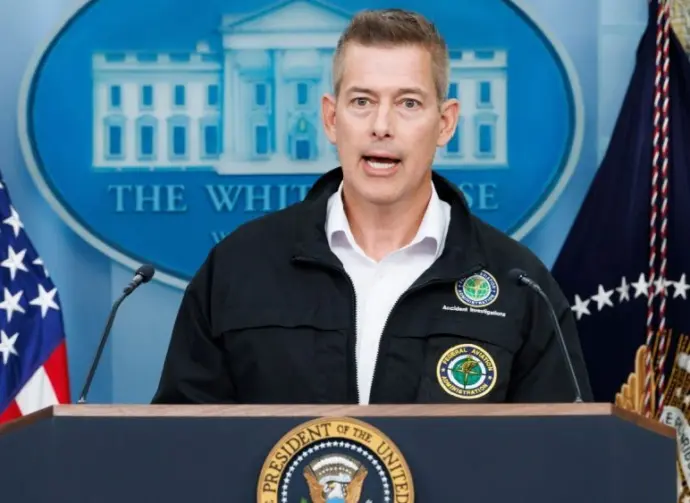 Sean Duffy^ Transportation Secretary^ speaks at a White House press briefing WASHINGTON – January 30 2025