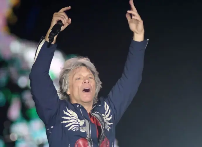 Jon Bon Jovi of the band Bon Jovi^ during a show at Rock in Rio 2019 in Rio de Janeiro Rio de Janeiro^ September 30^ 2019