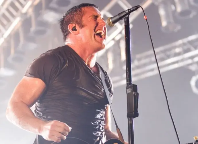 Nine Inch Nails band performs on stage at SYMA Sport and Event Centre stage July 24^ 2009 in Hungary