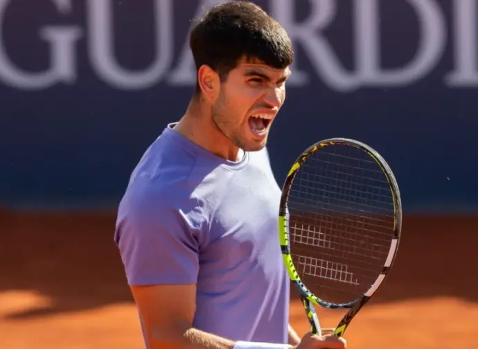 Carlos Alcaraz at Conde de Godó tennis tournament held in Barcelona. ATP 500. Barcelona^ ​​Spain- April 12^ 2025:
