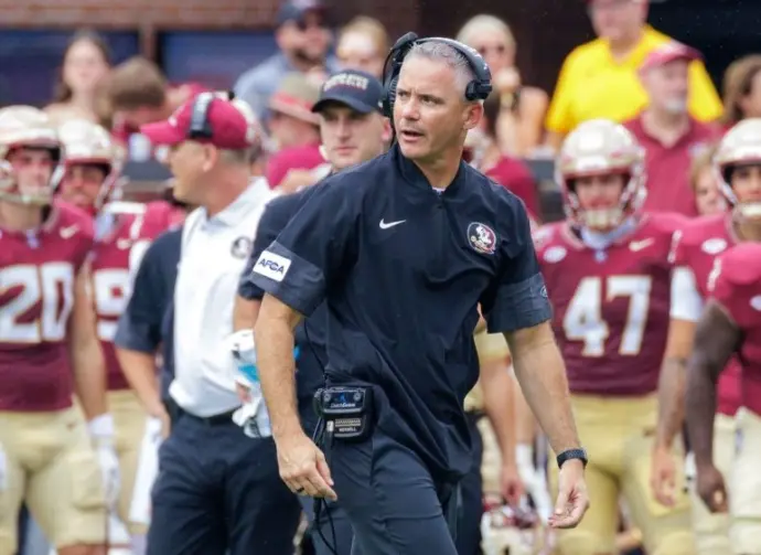 Mike Norvell Alabama Crimson Tide vs Florida State Seminoles August 30^ 2025 Doak Campbell Stadium Tallahassee Florida