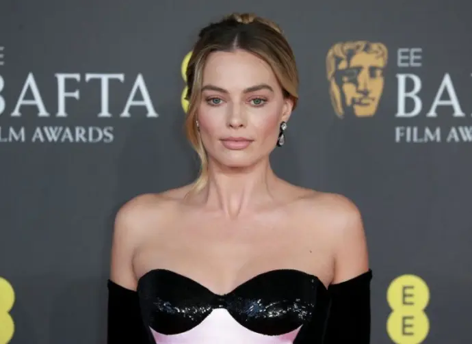 Margot Robbie attends the 2024 EE BAFTA Film Awards at The Royal Festival Hall in London^ England. London^ United Kingdom - February 18^ 2024