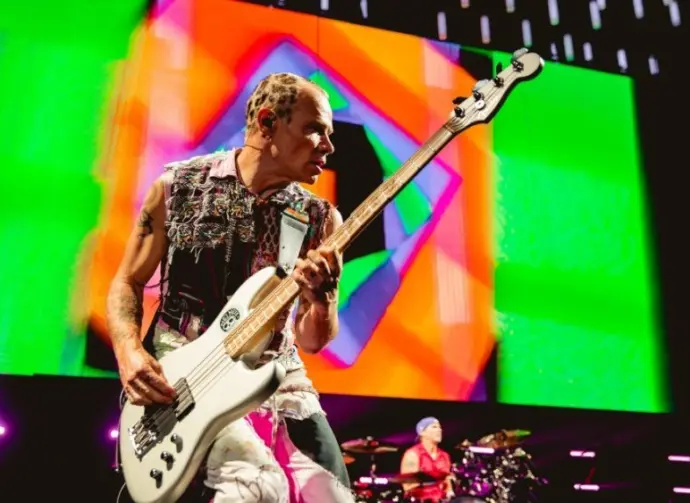Guitarist FLEA of the Red Hot Chili Peppers performs live at Van Andel Arena GRAND RAPIDS^ MICHIGAN / USA - June 25^ 2017