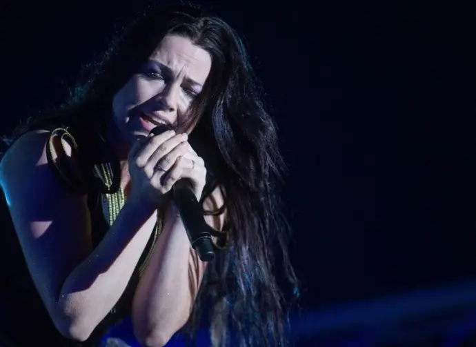 Amy Lee of Evanescence during performance at festival Rock for People in Hradec Kralove^ Czech republic^ July 6^ 2017.