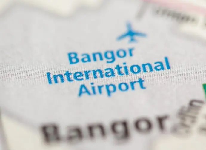 Bangor International Airport. Maine. USA
