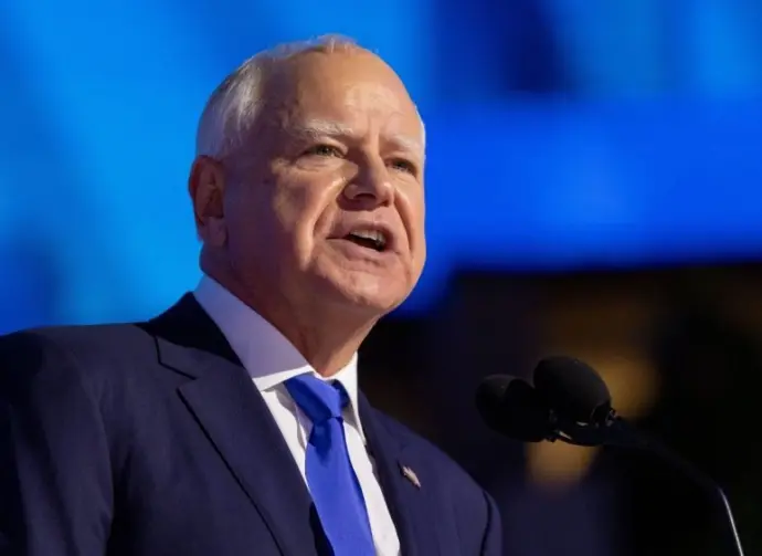 Minnesota Governor Tim Walz at the Democratic National Convention. Chicago^ Illinois- August 21^ 2024