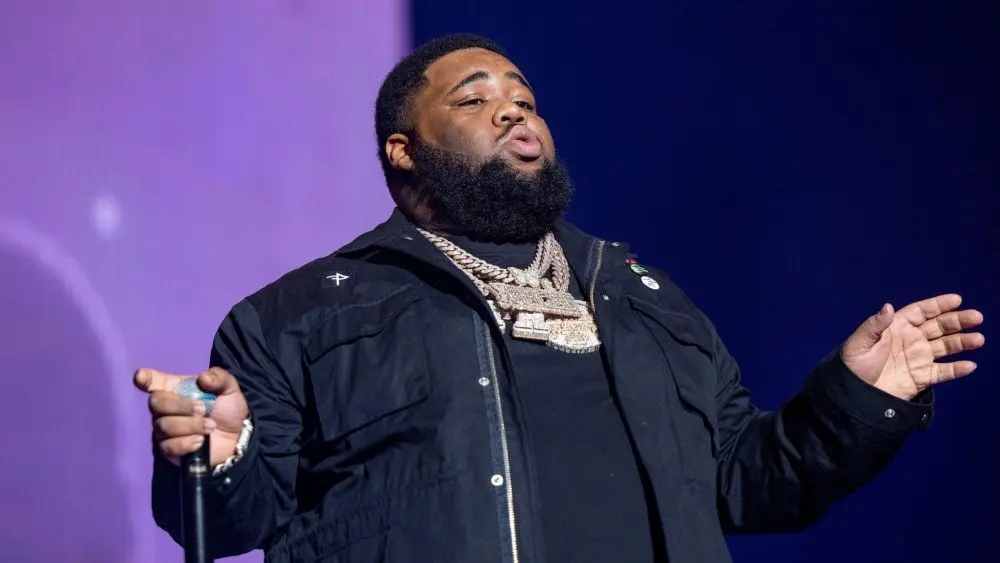 Rod Wave Performs on the Nostalgia Tour in Jacksonville Florida USA December 18^ 2023 at The Vystar Veterans Memorial Arena