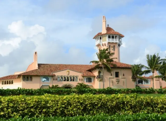 Mar-a-Lago on Palm Beach Island^ Palm Beach^ Florida^ USA. Mar-a-Lago is Palm Beach's grandest mansion built in 1927.