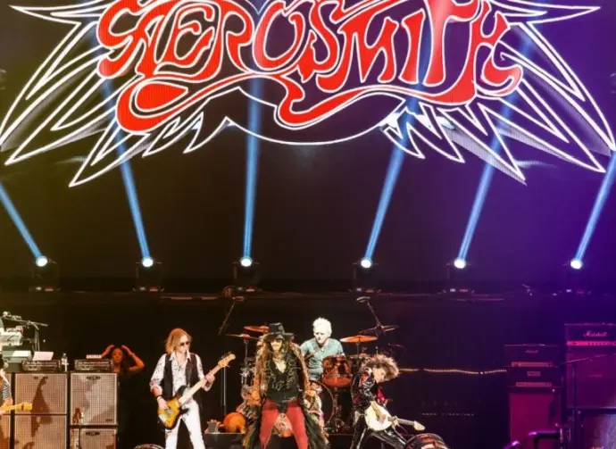 American rock band Aerosmith performs at Olimpiysky on May 24^ 2014 in Moscow MOSCOW^ RUSSIA - MAY 24^ 2014