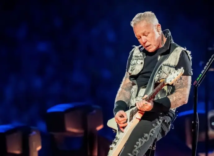 James Hetfield of Metallica performs on stage at Lincoln Financial Field during the M72 World Tour. Philadelphia^ PA USA - May 25^ 2025