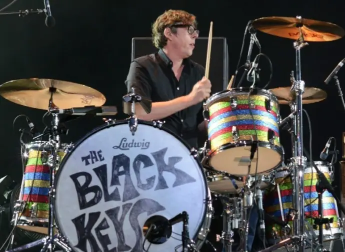 The Black Keys^ with drummer Patrick Carney^ performs on stage at the 2015 Mountain Jam Music Festival. Hunter^ New York - June 6^ 2015