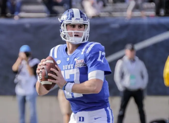 QB Daniel Jones (17) during Walk-On's Independence Bowl^ Shreveport^ USA - 27 Dec 2018