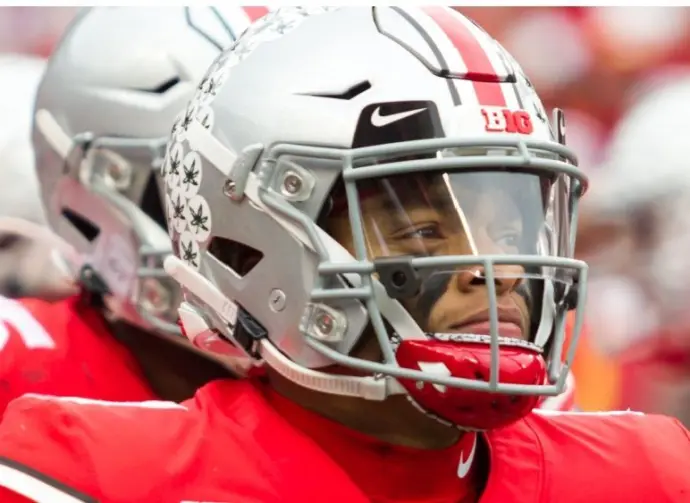 Justin Fields #1 - NCAA Division 1 Football University of Maryland Terrapins Vs. Ohio State Buckeyes on November 11th 2019 at Ohio State Stadium in Columbus^ Ohio USA