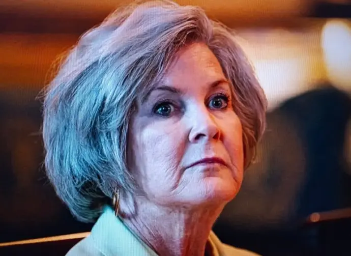 The image shows Susie Wiles^ who serves as the White House Chief of Staff. ^ New York City^ 28 Sep 25