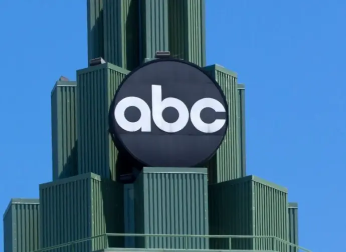BURBANK^ CA/USA - MAY 2^ 2015: ABC Television Center building and Logo. ABC is a television broadcast corporation in the United States.