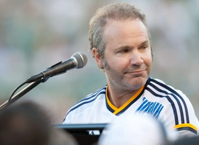 John Ondrasik AKA Five For Fighting performs before the Los Angeles Galaxy MLS game against the Seattle Sounders on October 19th 2014 at the StubHub Center.