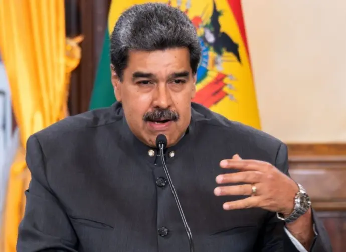 Venezuelan President Nicolás Maduro participates in a press conference at the Miraflores Palace^ the seat of government of Venezuela. Caracas^ Venezuela; April 20 2023