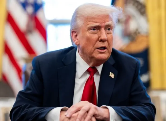 President Trump Auto Tariffs Announcement in the Oval Office - March 26^ 2025 - USA