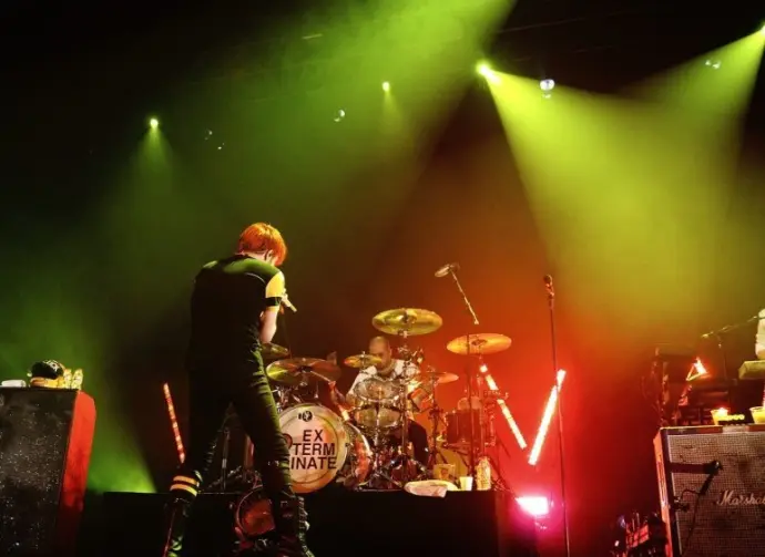 Gerard Way^ frontman of My Chemical Romance band^ performs at Sant Jordi Club on March 5^ 2011 in Barcelona^ Spain.