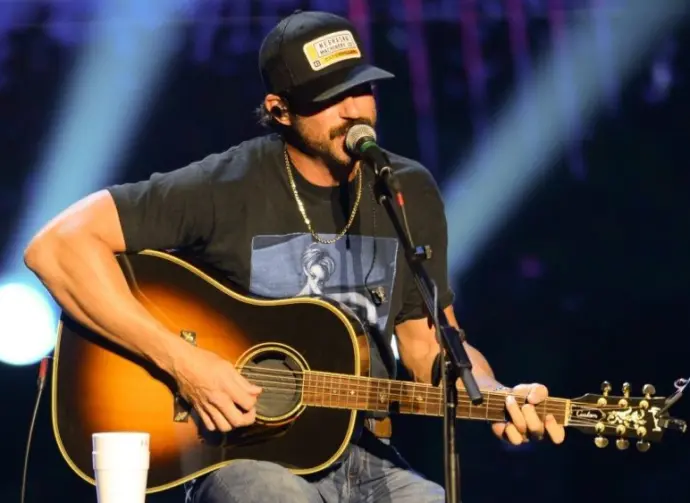 Riley Green performs in Hollywood^ Florida on November 14^ 2024. The performance was part of Audacy’s Stars and Strings benefit concert.