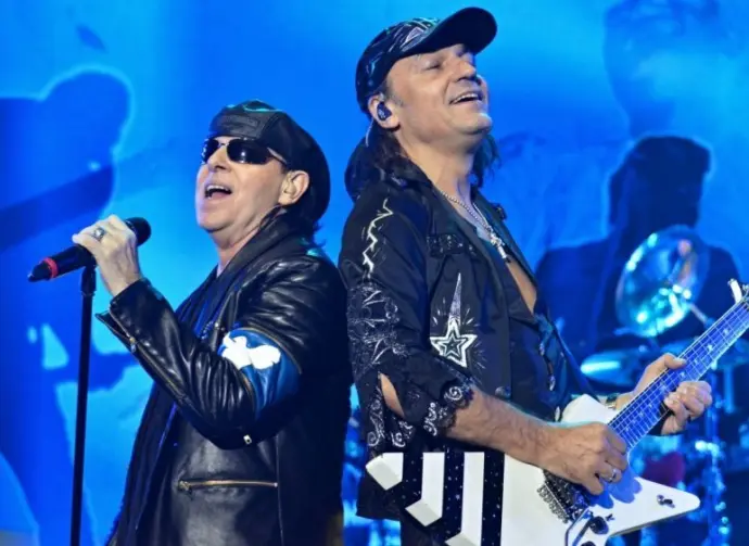 Scorpions during concert in the Kyiv Sports Palace within the world tour 50th Anniversary KIEV^ UKRAINE February 19^ 2016