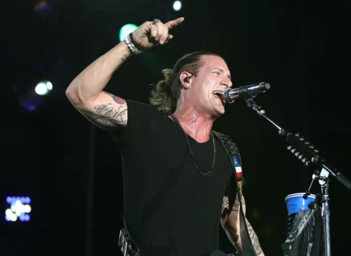 Tyler Hubbard of Florida Georgia Line performs during the 'Kick The Dust Up' Tour at Vanderbilt Stadium on July 11^ 2015 in Nashville^ Tennessee.