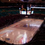 Madison Square Garden ice shortly before the Rangers and Florida Panthers took the ice. NEW YORK ^NY