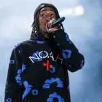 Wiz Khalifa raps on a stage with his band at the Aerodrome festival in Prague^ Czech Republic PRAGUE^ CZECH REPUBLIC- JUNE 28 2018