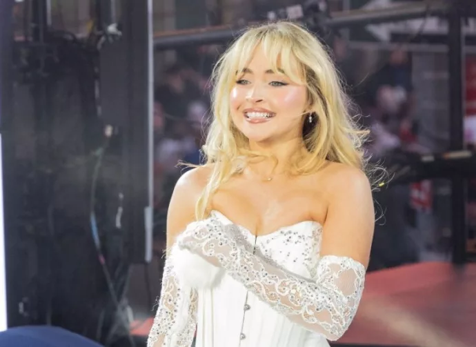 Sabrina Carpenter performs on stage during 2024 New Year's celebration on Times Square in New York on December 31^ 2023.