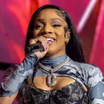 Glorilla Performs on the Lil Baby It's Only Us Tour at The Vystar Veterans Memorial Arena in Jacksonville Florida USA September 16^ 2023