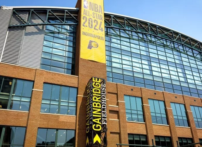 Gainbridge Fieldhouse in Downtown Indianapolis - INDIANAPOLIS^ USA - JUNE 05^ 2023