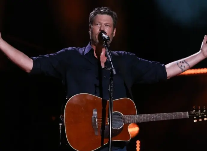 Blake Shelton performs in concert during the 2017 CMA Music Festival on June 9^ 2017 at Nissan Stadium in Nashville^ Tennessee.