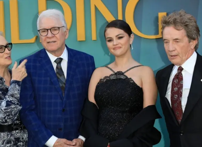 Meryl Streep^ Steve Martin^ Selena Gomez^ Martin Short at the "Only Murders in the Building" Red Carpet Premiere Event at Paramount Studios on August 22^ 2024 in Los Angeles^ CA