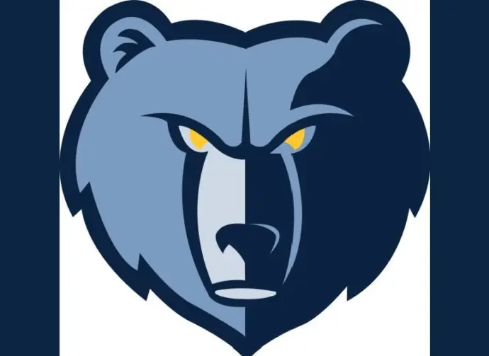 Memphis Grizzlies Logo^ A blue bears head with yellow eyes