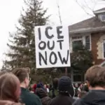Community in Minneapolis gather to peacefully protest against ICE after ICE agent murder a civilian Minneapolis^ Minnesota^ United States 1/7/ 2026