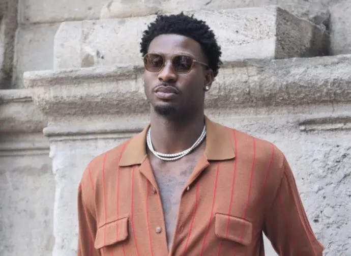 NBA basketball player Jaren Jackson walking in Scala square Milan^ Lombardy^ Italy Milan^ Italy: June 30^ 2023