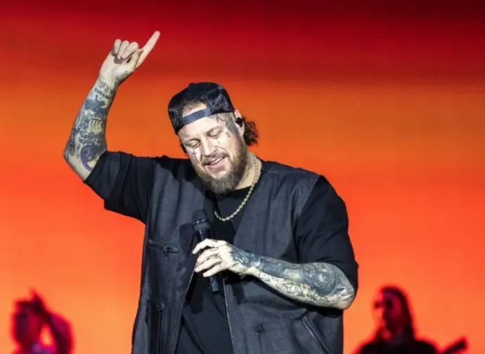 Jelly Roll performs at Tottenham Hotspur Stadium supporting on Post Malone's World Tour London^ UK - September 20^ 2025