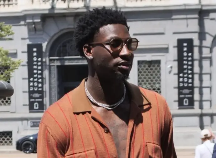 NBA basketball player Jaren Jackson walking in Scala square Milan^ Lombardy^ Italy Milan^ Italy: 30 June 2023