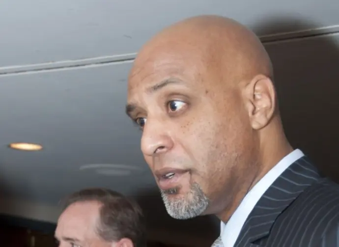 WASHINGTON^ DC APRIL 11: Former Major League Baseball Player Tony Clark attends a luncheon at the National Press Club^ April 11^ 2012 in Washington^ DC