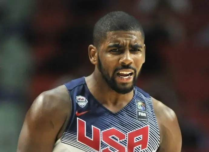 KYRIE IRVING of USA celebrates scoring during the Final game of FIBA BASKETBALL WORLD CUP 2014 at Palacio de los Deportes Arena MADRID^ SPAIN - September 14th 2014