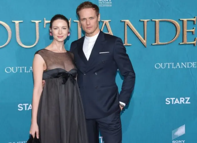 Caitriona Balfe and Sam Heughan arrives for the ‘Outlander’ Season 5 Premiere on February 13^ 2020 in Hollywood^ CA LOS ANGELES - FEB 13: