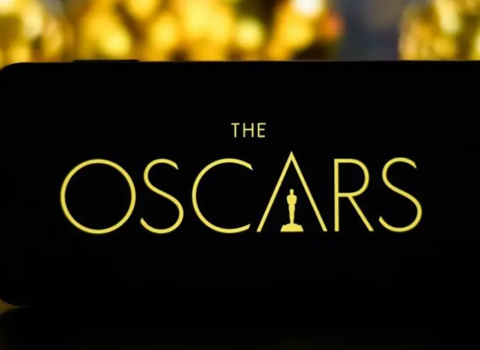 Oscars (Academy Awards) logo stock image. Aannual prestigious ceremony honoring excellence in the film industry and one of the most prominent award shows