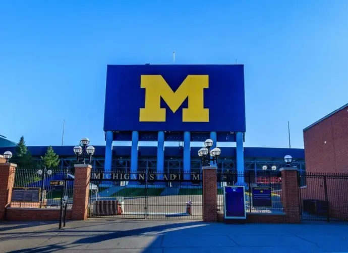 Michigan Stadium ("The Big House") on November 8^ 2020 at the University of Michigan in Ann Arbor^ Michigan. ANN ARBOR^ MI^ USA - NOVEMBER 8