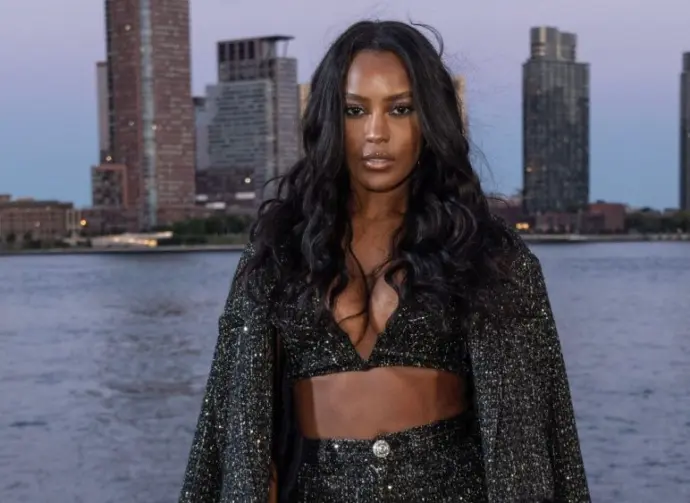 Ciara Miller attends Christian Cowan fashon show during New York Fashion Week SS25 on East Side heliport in New York on September 8^ 2024