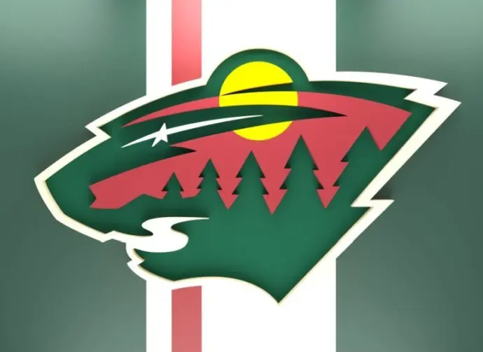 Emblem of the Minnesota Wild. The Minnesota Wild are a professional ice hockey team. Logo for presentation or infographics. 3D render. 3D Illustration
