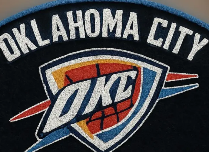 OKLAHOMA CITY THUNDER CHENILLE ALL IN RHINESTONES AS PATCH