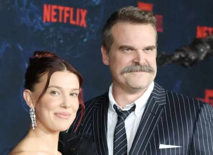 Millie Bobby Brown^ David Harbour at the Netflix Stranger Things Season 5 World Premiere at the TCL Chinese Theatre IMAX LOS ANGELES - NOVEMBER 6